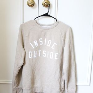 H&M Graphic "Inside Outside" Crewneck Sweatshirt
